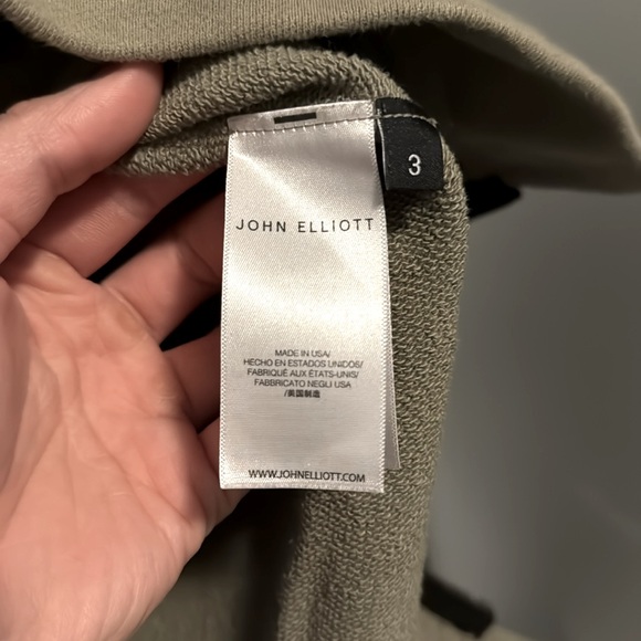 John Elliott Hooded Villain Hoody Khaki Green Medium - Picture 3 of 7